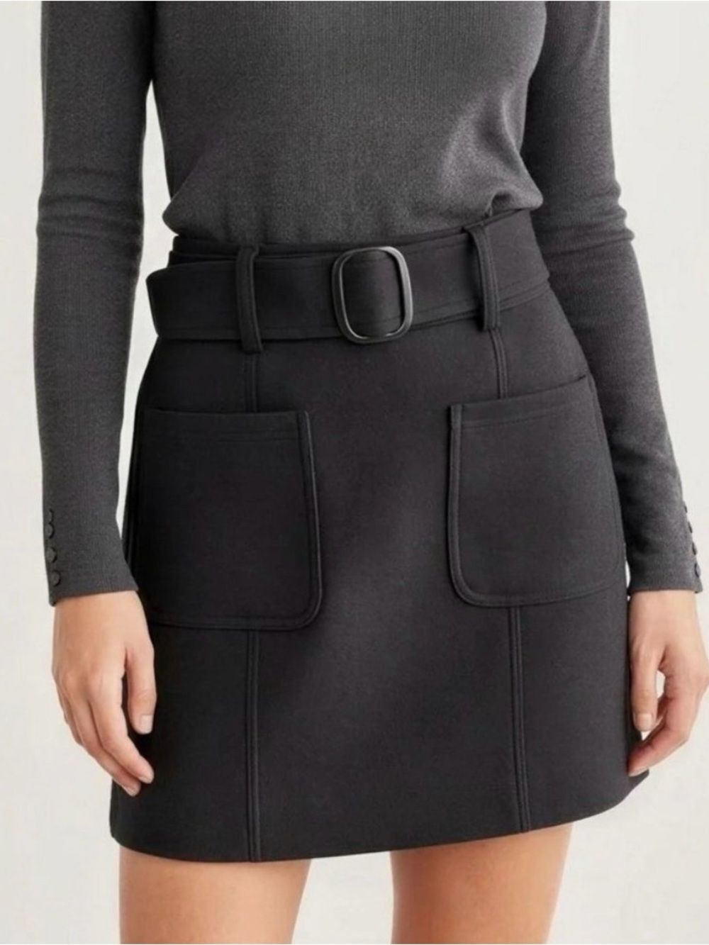 Sezane Wool Mini Skirt